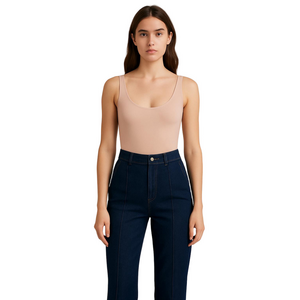 Anthropologie Avec Filles Dark Blue Flat Front Seam Denim Trousers Size 14